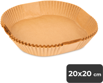 Hartie de copt pentru friteuza cu aer - patrata - 20 cm - 50 buc/pachet 