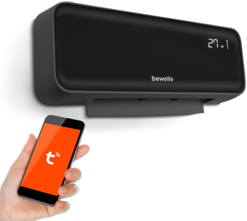 Incalzitor inteligent de perete Bewello - 1000/2000W - Tuya - 220 - 240V - negru 
