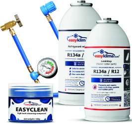 Kit de umplere si etansare R134a + cauciuc de curatare auto EasyClean 
