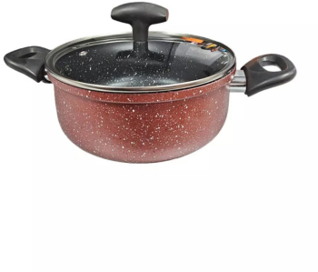 Oala adanca Rosberg R51318G22D 22 cm 2 8 l acoperire cu marmura inductie Bordeaux melange 
