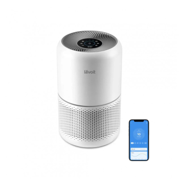 Purificator de aer Levoit Core 300S 41 m2 23W True HEPA Comenzi vocale Timer 3 viteze Silentios Fara ozon Alb 