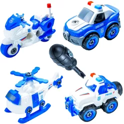 Vehicule politie demontabile 4 buc/set 