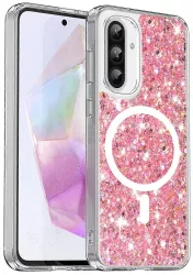 Husa pentru Samsung Galaxy A36 5G / A56 5G - Techsuit Sparkly Glitter MagSafe - Pink 