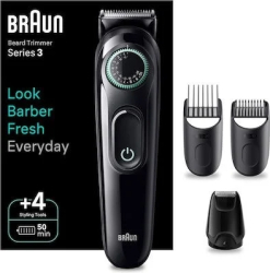 Aparat de tuns barba Braun BT3421 Series 3 Reincarcabila 50 min autonomie Neagru/Verde 