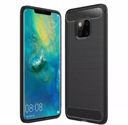 Husa pentru Huawei Mate 20 Pro - Techsuit Carbon Silicone - Black 