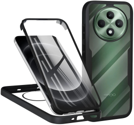 Husa pentru Oppo Reno12 F 4G / Reno12 F 5G / Reno12 FS + Folie - Techsuit ColorVerse 360 Series - Black 