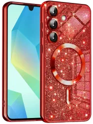 Husa pentru Samsung Galaxy A16 4G / A16 5G - Techsuit Luxury Glitter MagSafe - Red 