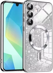 Husa pentru Samsung Galaxy A16 4G / A16 5G - Techsuit Luxury Glitter MagSafe - Silver 