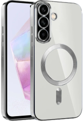 Husa pentru Samsung Galaxy A36 5G - Techsuit Luxury Crystal MagSafe - Silver