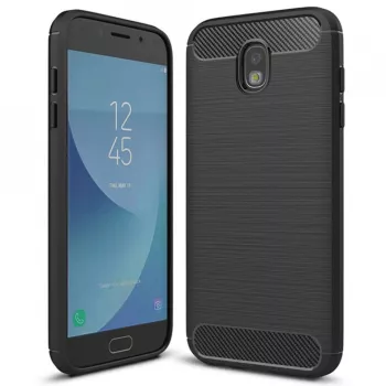 Husa pentru Samsung Galaxy J3 2017 J330 Galaxy J3 Pro 2017 - Techsuit Carbon Silicone - Black 