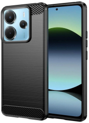 Husa pentru Xiaomi Redmi Note 14 4G - Techsuit Carbon Silicone - Black 