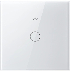 Intrerupator inteligent cu touch Gosund SW11 10A Wi-Fi control vocal temporizator fara nul 1 canal sticla securizata Aplicatie mobil