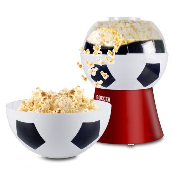Beper P101CUD051 Aparat de facut popcorn cu aer cald 1200 W 270 ml design fotbal rosu/alb 