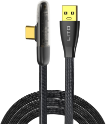 Cablu de Date cu Mufe USB Type-C 1m - Lito LD11 - Black 