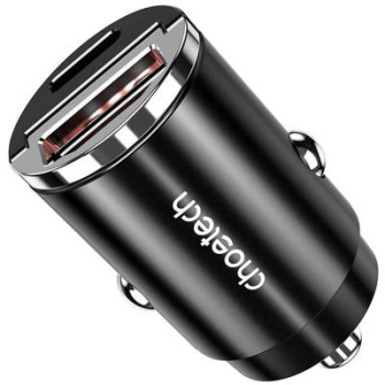 Incarcator auto 1XUSB-A 1XTypeC 30W PD 3.0 CHOETECH 