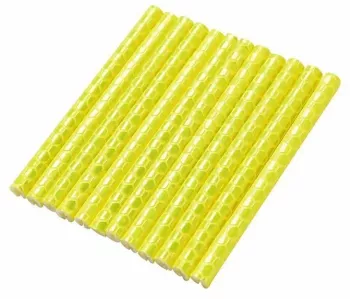 Set 12 ornamente din material reflectorizant pentru spite bicicleta culoare galben 