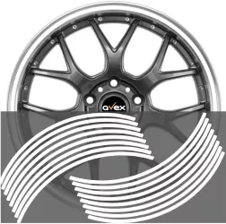 Set 16 inele din autocolant pentru jante culoare Alb Lucios 