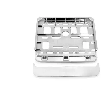 Suport numar inmatriculare cromat pentru scooter 11.4 x 14cm 