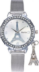 Ceas de dama Meibo cadran rotund culoare silver