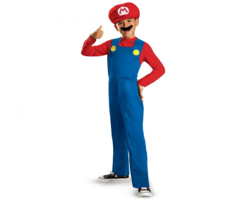 Costum carnaval Mario Classic Nintendo pentru copii mărimea M 7 /8 ani
