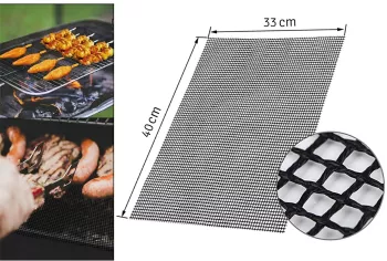 Covoras antiaderent din teflon pentru gatitul pe gratar reutilizabil lavabil 40 x 33 cm 