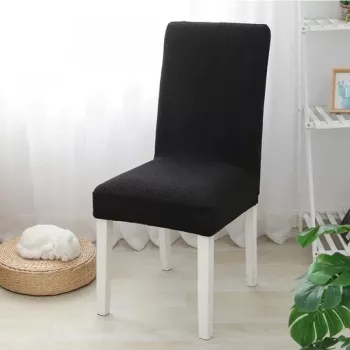 Husa universala pentru scaune clasice model CATIFEA culoare NEGRU 