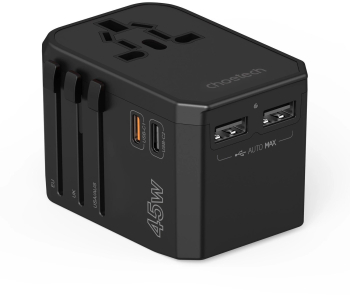 Incarcator de calatorie GaN 45W US EU UK AU 2XUSB-A 2XTypeC CHOETECH 