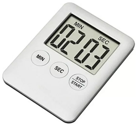 Cronometru electronic de bucatarie cu magnet display LCD Gonga® Alb 