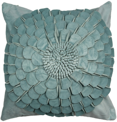 Fata perna decorativa textil verde Flower 45x45 cm 