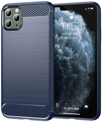 Husa pentru iPhone 11 Pro - Techsuit Carbon Silicone - Blue 