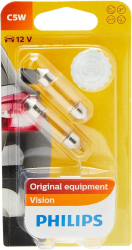 Set 2 bec C5W Philips 12V Festoon Vision blister 