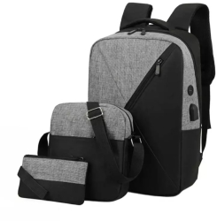 Set 3 genti practice pentru calatorii Gonga® Gri 
