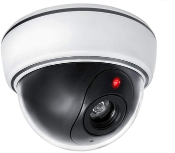 Camera De Supraveghere Falsa SIKS Pro Rotunda Montaj Interior/Exterior Cu Baterii LED Infrarosu Alb