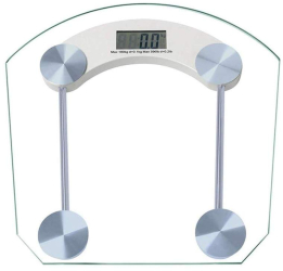 Cantar Electronic Corporal SIKS Afisaj Digital Oprire Automata Precizie Ridicata Greutate Maxima Suportata 180 Kg Sticla Transparent 