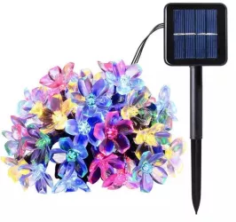 Instalatie Solara SIKS Model Flori IP44 50 LED Impermeabila Multicolor 