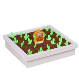 Joc Educativ SIKS De Memorie Pentru Copii Gradina Cu Legume Lemn 24 Piese Multicolor 