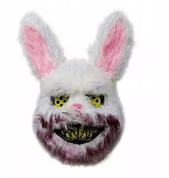 Masca creepy & Killer Rabbit& marime universala Gonga® Alb 