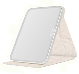Oglinda Cosmetica SIKS Pentru Machiaj Cu Lumina LED 3 Tipuri De Lumina Touch Switch Pliabila Iluminata Cu Suport USB Dimensiuni 23 x 