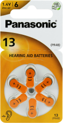 Panasonic 13 / PR13 / PR48 baterii aparate auditive Continutul pachetului 1x Blister 