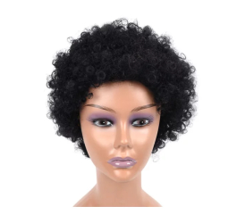 Peruca din par artificial model afro negru Gonga® 