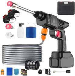 Aparat de spalat cu presiune tip pistol APF&reg fara fir 2 acumulatori 48V reincarcabili Recipient spuma geanta de transport 30 bar / 