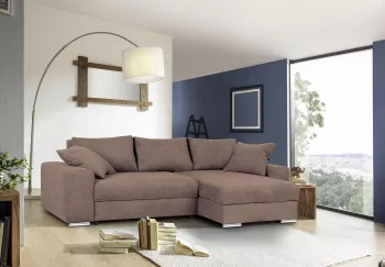 Coltar extensibila California cu Topper inclus 285 cm Crown 4 Maro deschis 