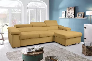Coltar extensibila Monessa dreapta 270 cm Crown 10 Mustar 