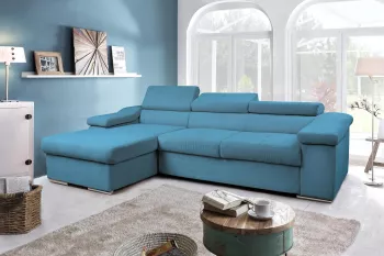 Coltar extensibila Monessa stanga 270 cm Crown 14 Albastru 