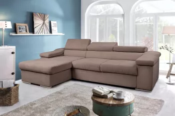 Coltar extensibila Monessa stanga 270 cm Crown 4 Maro deschis 