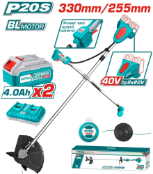 Motocoasa pe acumulatori TOTAL 40V- LI-ION INCLUDE ACUMULATOR SI INCARCATOR