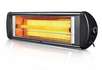 Aragaz cu quartz Crown EXO-20 Baie 2000 W Pentru montare pe perete Impermeabil Negru 