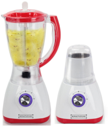Blender cu rasnita Royalty Line RL-SM-400P.2L 500W 1 5 litri 2 viteze + Pulse Zdrobitor de gheata Rosu/alb 