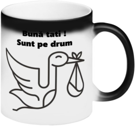 Cana termosensibila neagra personalizata Buna Tati sunt pe drum 