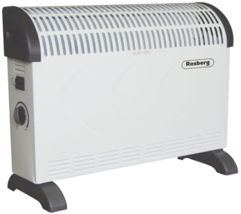 Convector cu ventilator Rosberg R51974AT 2000W 3 trepte Termostat Alb 